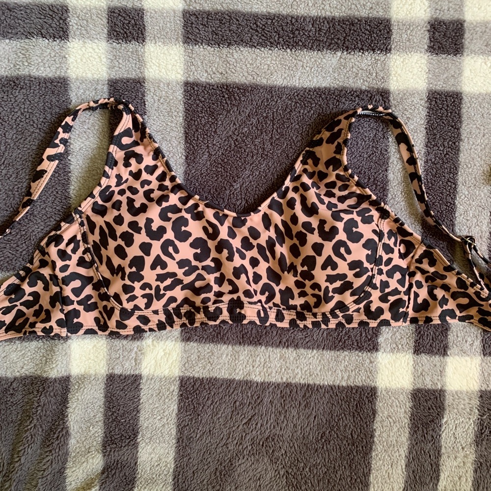 SheIn animal print bikini top
